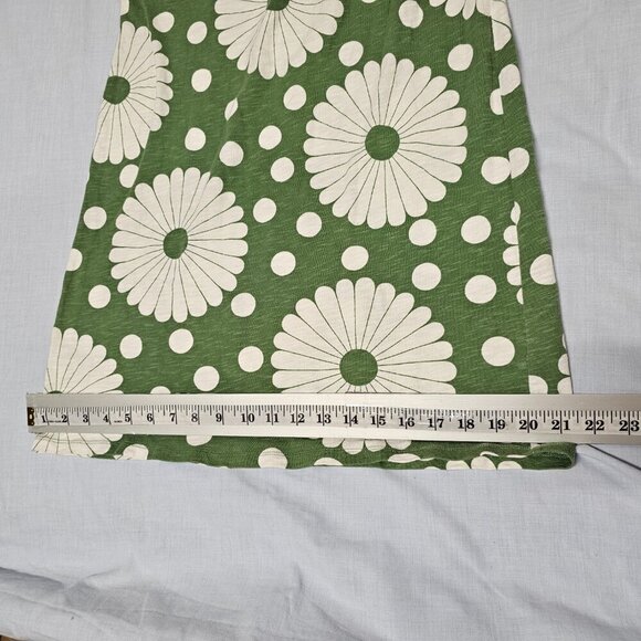 Boden Sleeveless Floral Dress Women Size 6R Green/White Cotton - Picture 8 of 13
